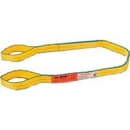 GLOBAL EQUIPMENT Sling, Eye   Eye, 6 Ft L x 2 In W, 6400/5000/12800 Lbs Cap JLEE2802TFX6